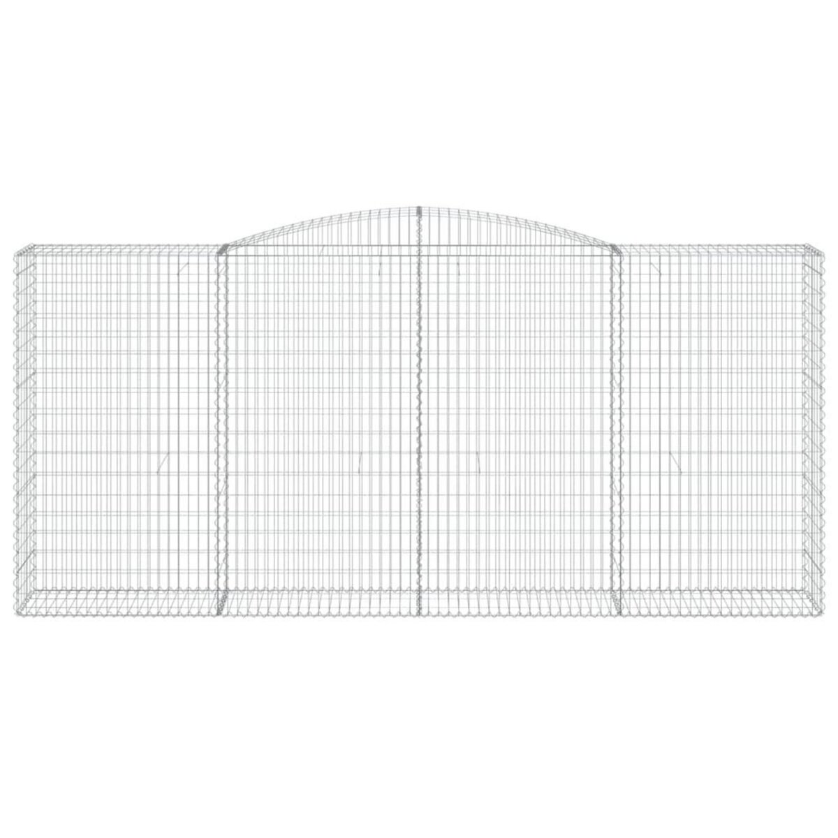 VIDAXL Paniers a gabions arques 9 pcs 400x50x180/200 cm Fer galvanise