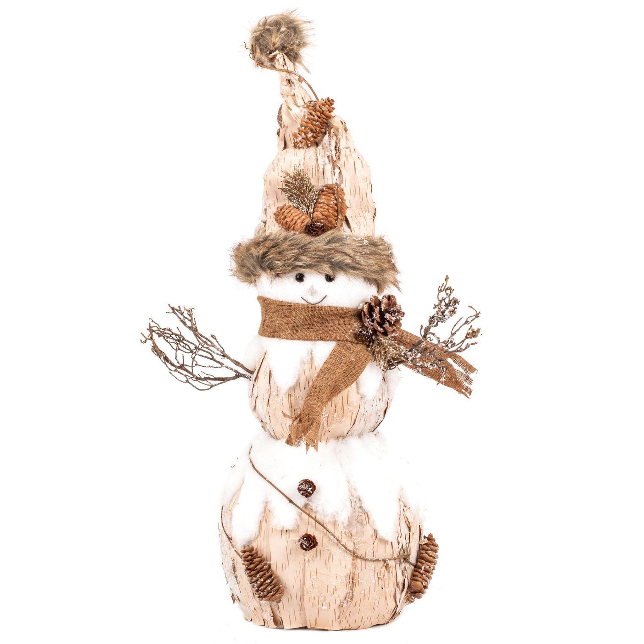 FEERIC LIGHT & CHRISTMAS Décoration de noël en bois bonhomme terre sauvage - beige