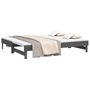 Voir la diapositive 3 : VIDAXL Lit coulissant sans matelas gris 2x(100x200) cm