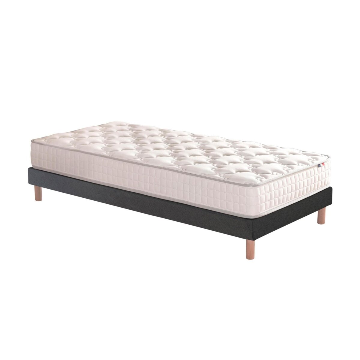 IDLITERIE Ensemble matelas ressorts ensachés, SPECTRE + Sommier tapissier