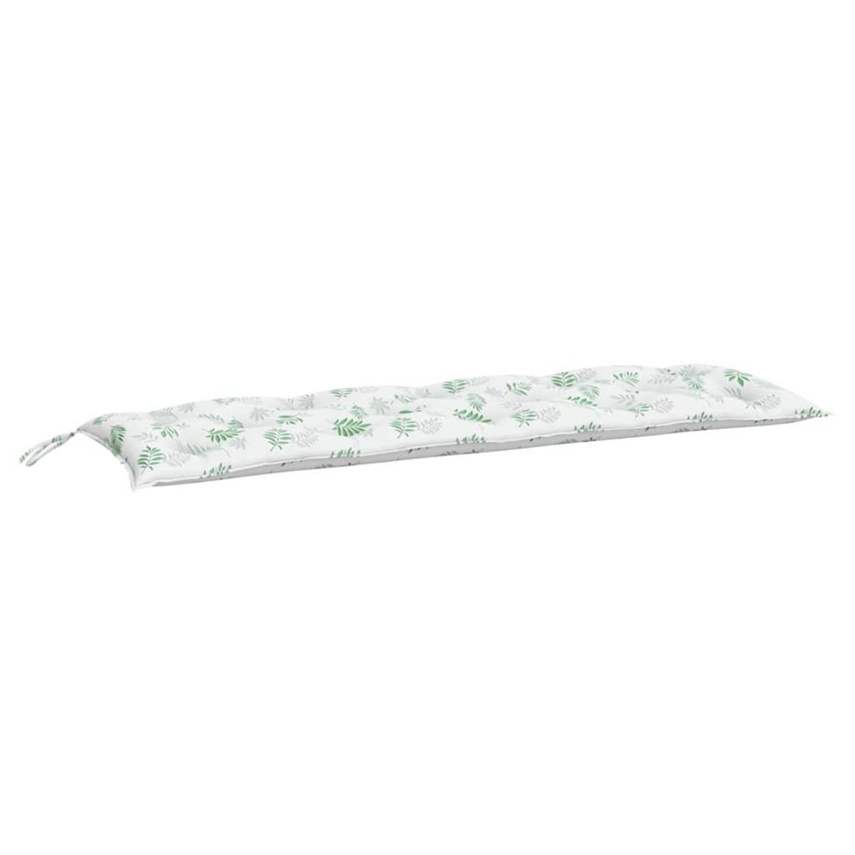 VIDAXL Coussins de banc de jardin lot de 2 motif de feuilles tissu