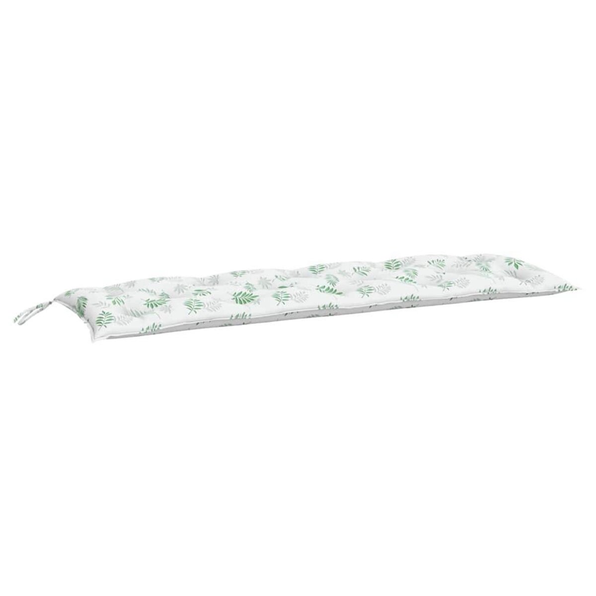 VIDAXL Coussins de banc de jardin lot de 2 motif de feuilles tissu
