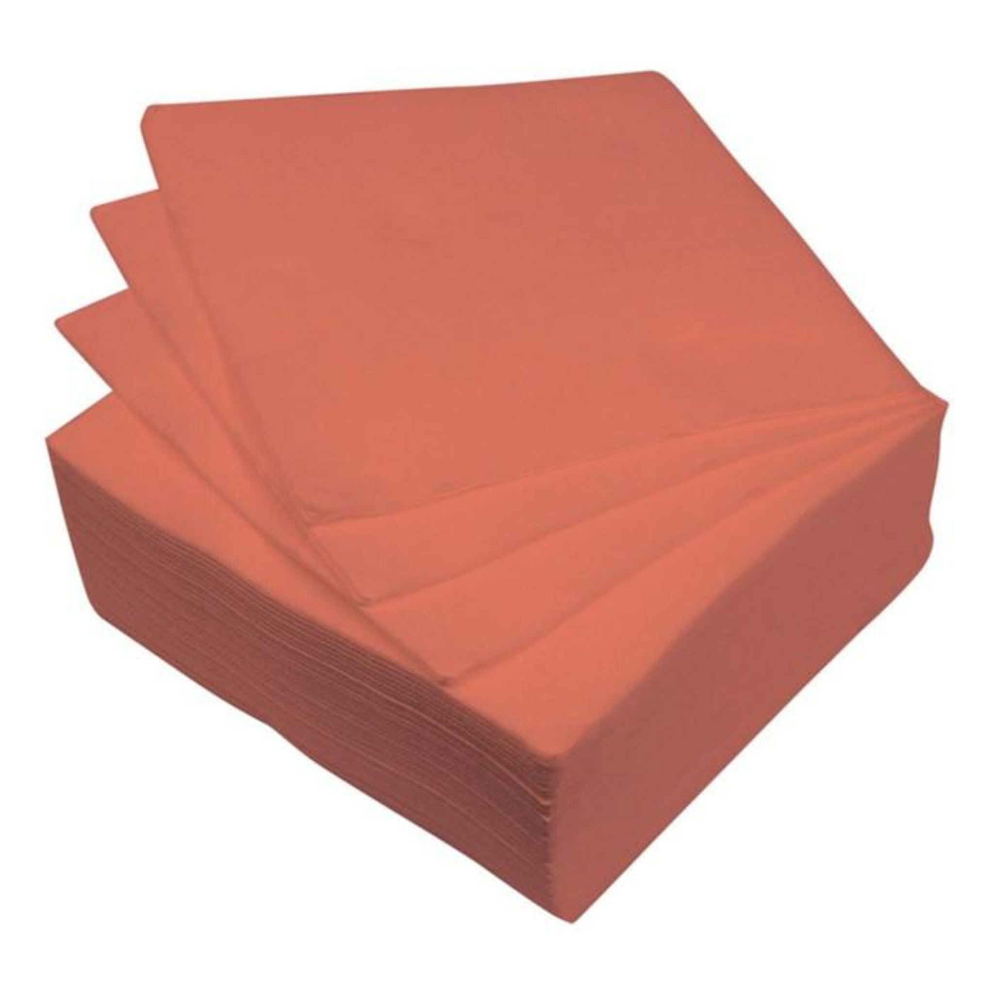 Paris Prix Lot de 40 Serviettes en Papier  Cocktail  25x25cm Terracotta