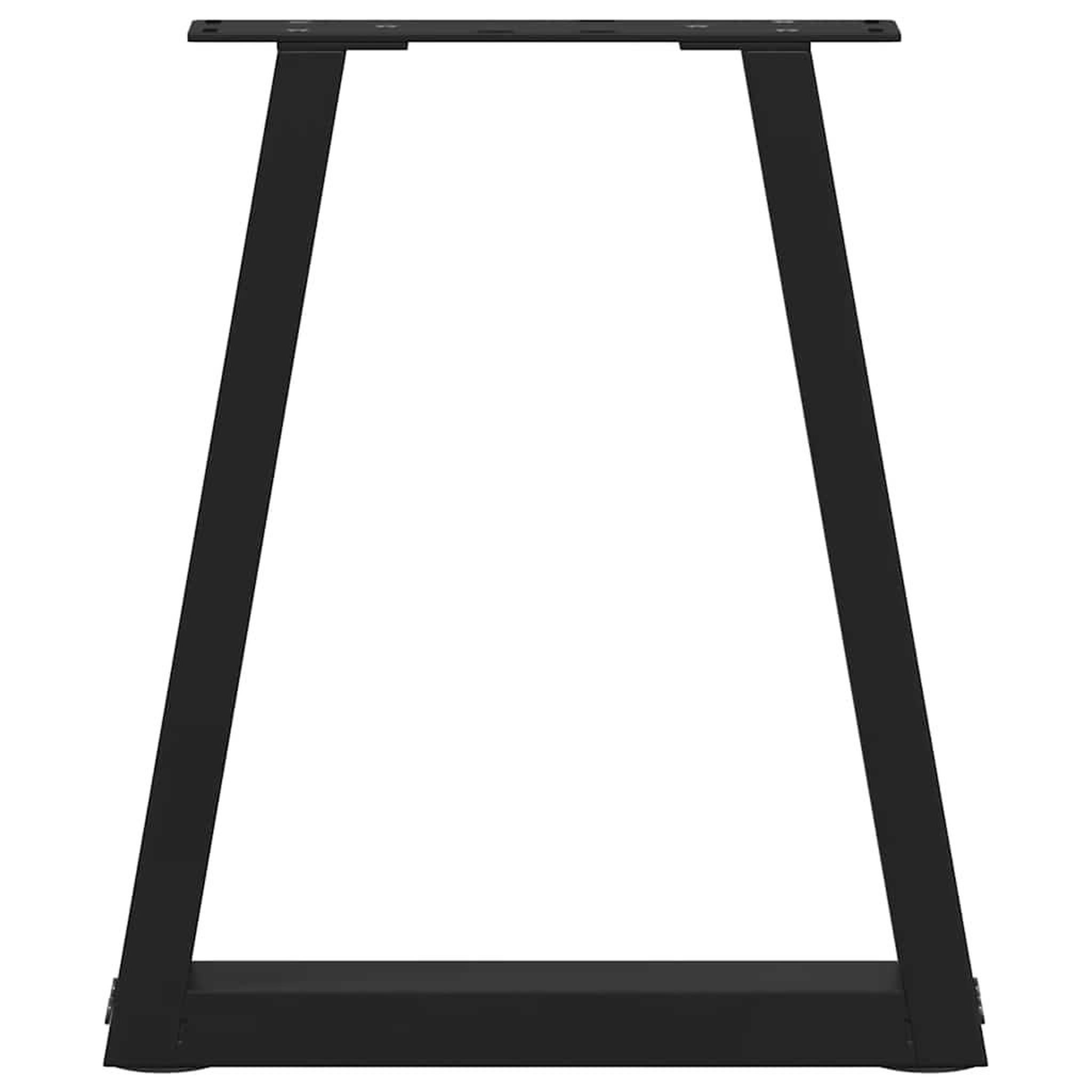 Voir la diapositive 5 : VIDAXL Pieds de table a manger en forme de V 2 pcs noir 28x(42-43,3)cm