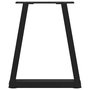 Voir la diapositive 5 : VIDAXL Pieds de table a manger en forme de V 2 pcs noir 28x(42-43,3)cm