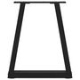 Voir la diapositive 5 : VIDAXL Pieds de table a manger en forme de V 2 pcs noir 28x(42-43,3)cm