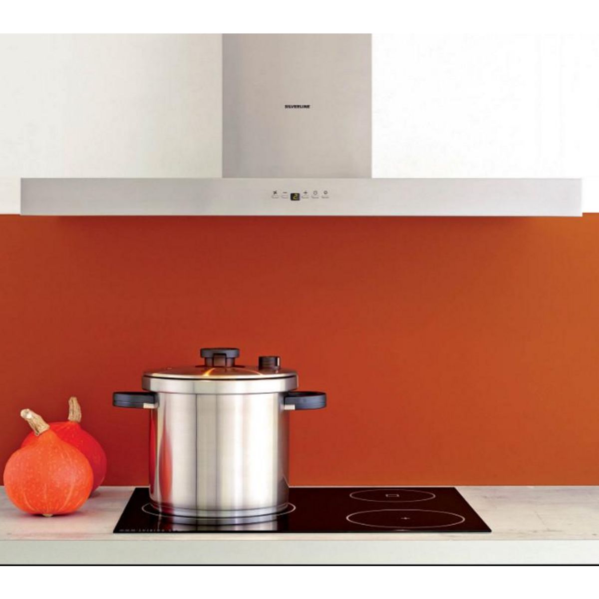 Silverline Hotte décorative murale 60cm 70db 540m3/h inox - h10460015