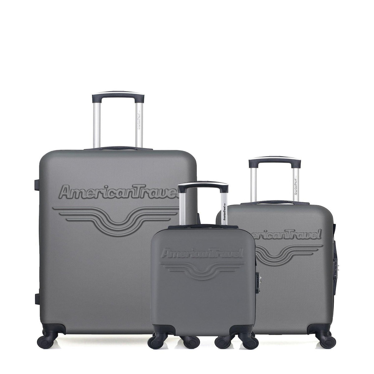 AMERICAN TRAVEL AMERICAN TRAVEL - LOT DE 3 - Valises grand format, cabine et cabine XXS CHELSEA