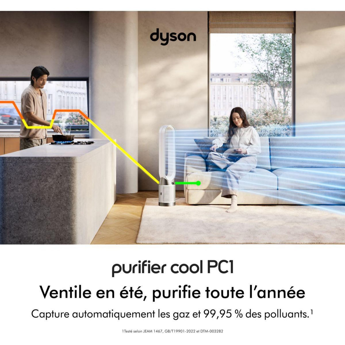 Dyson Purificateur d'air, ventilateur Cool PC1