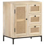 Voir la diapositive 1 : VIDAXL Buffet 60x35x70 cm Bois de manguier massif et canne naturelle