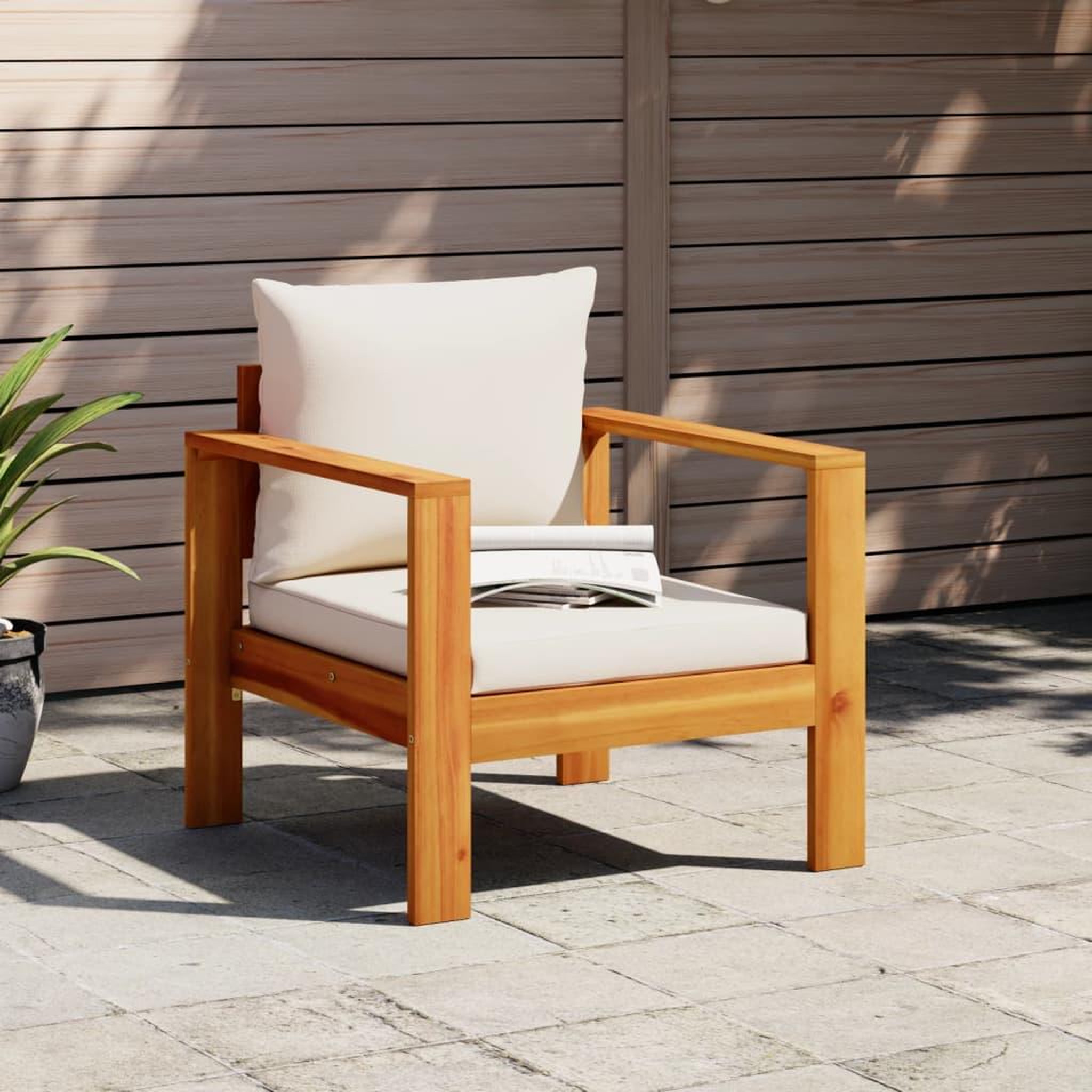 VIDAXL Chaise de jardin avec coussins bois massif d'acacia