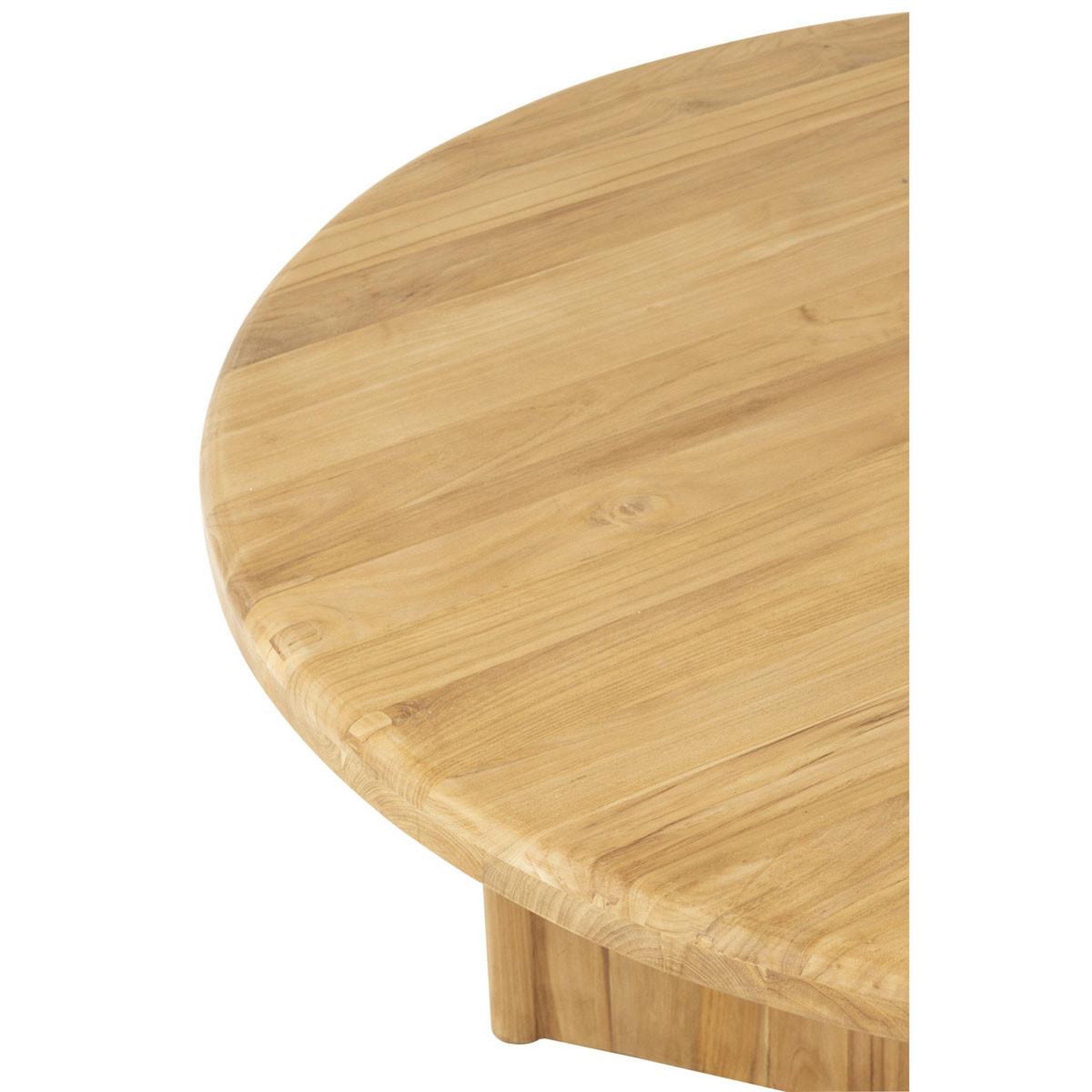 Voir la diapositive 6 : J-LINE Table à manger ronde  teck  150cm naturel