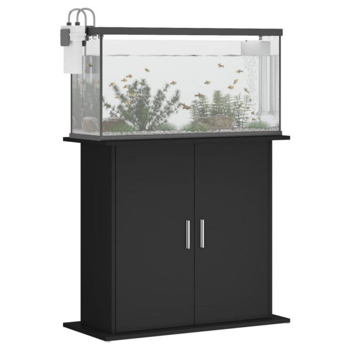 VIDAXL Support pour aquarium noir 81x36x73 cm bois d ingénierie