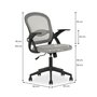 Voir la diapositive 6 : IDIMEX Chaise de bureau ergonomique EREN réglable en tissu mesh