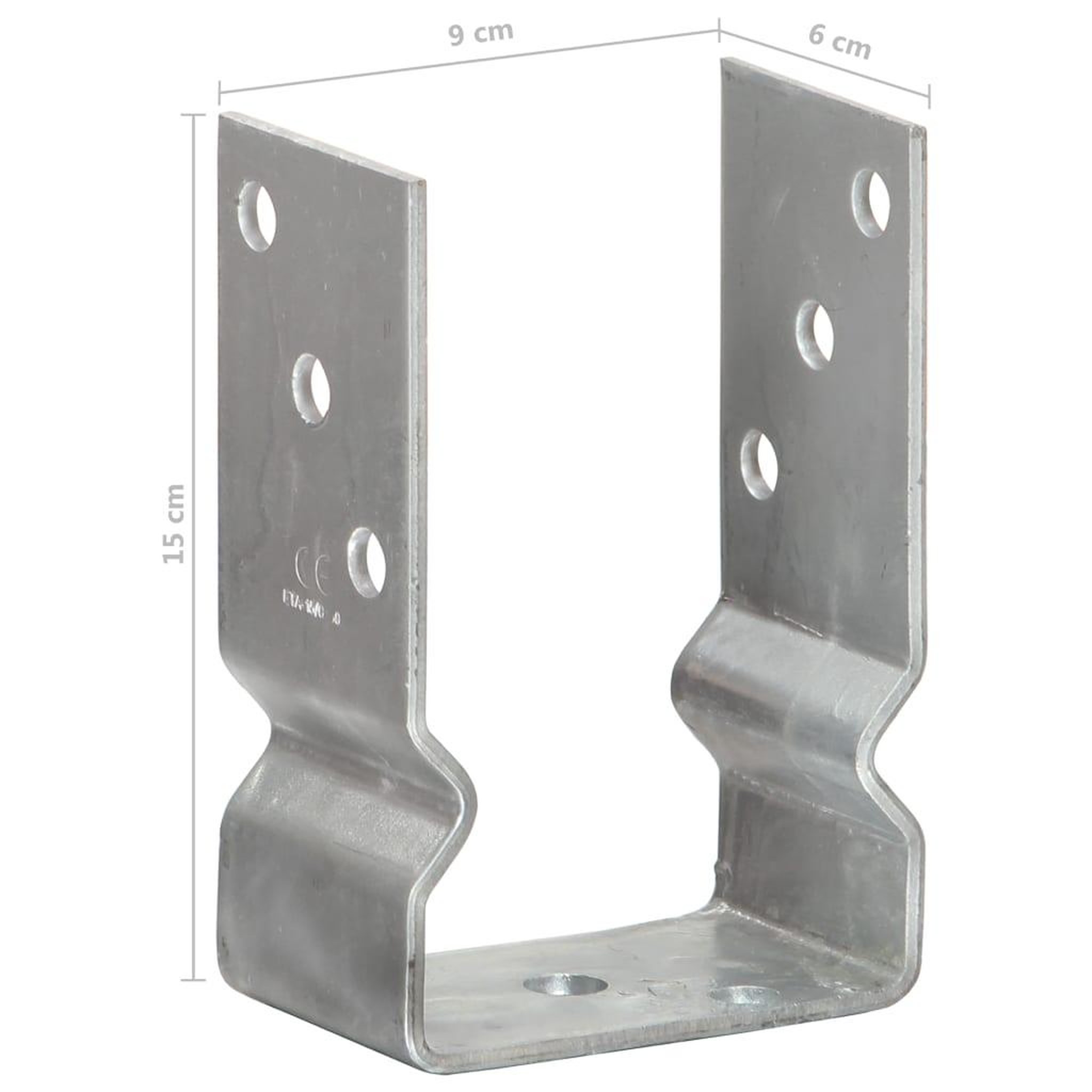 Voir la diapositive 6 : VIDAXL Piquets de cloture 12 pcs argente 9x6x15 cm acier galvanise