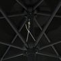Voir la diapositive 5 : VIDAXL Parasol de jardin et mat en aluminium 270x246 cm Noir