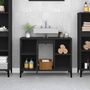 Voir la diapositive 3 : VIDAXL Meuble d'evier noir 80x33x60 cm bois d'ingenierie