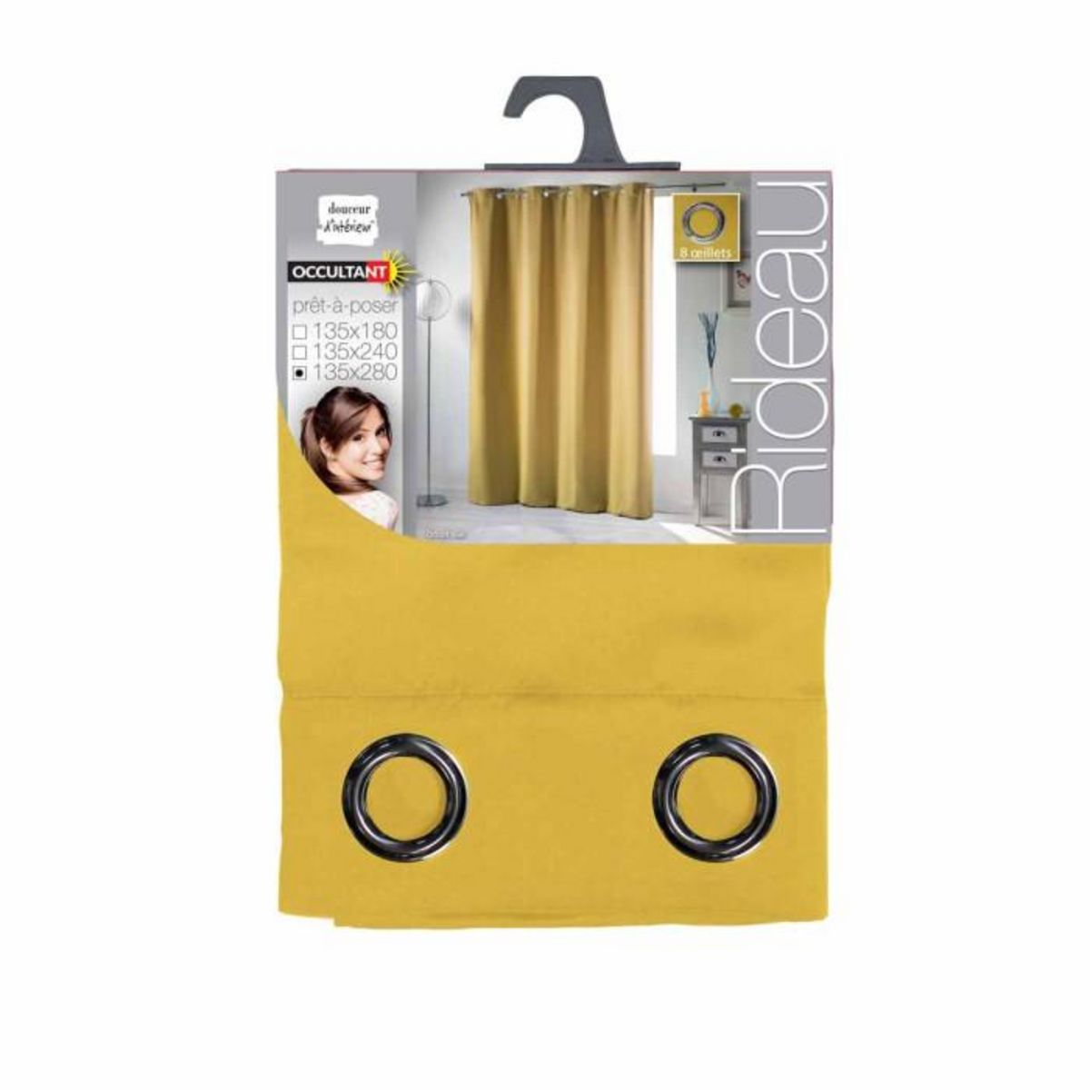 Paris Prix Rideau Occultant  Occult  135x280cm Miel