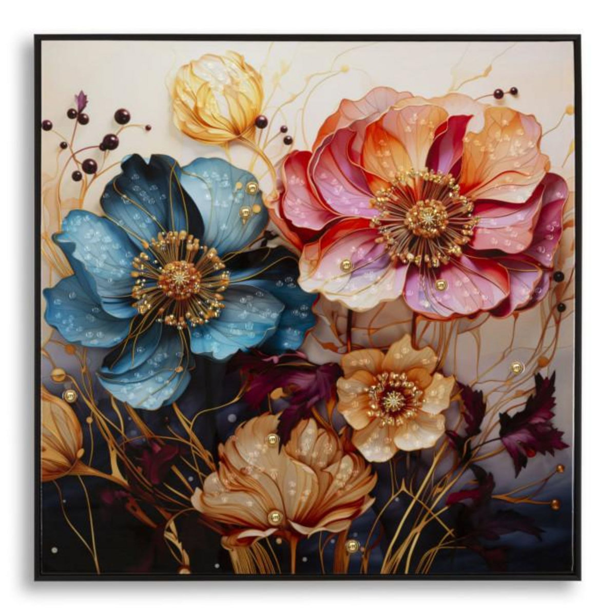 Paris Prix Tableau Imprimé Déco  Narcy  82x82cm Multicolore