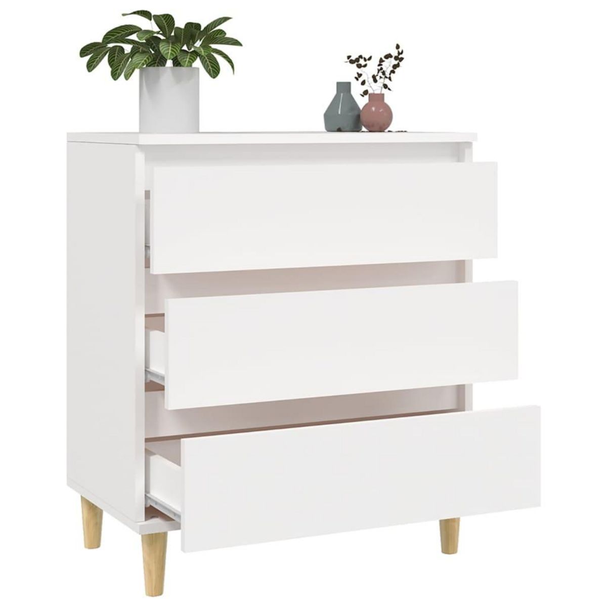 VIDAXL Buffet Blanc 60x35x70 cm Bois d'ingenierie