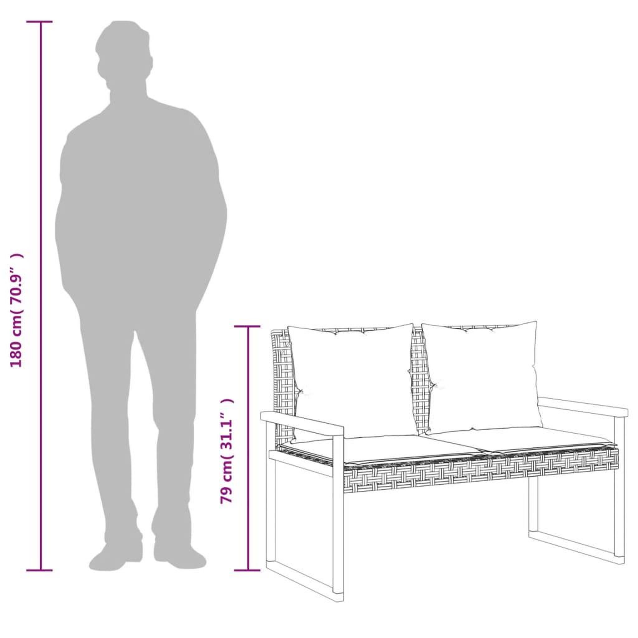 Voir la diapositive 6 : VIDAXL Salon de jardin avec coussins 4pcs melange beige resine tressee