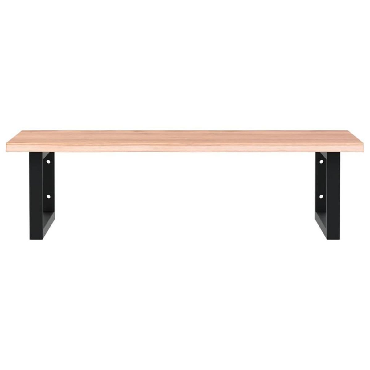 VIDAXL Etagere de vasque murale acier et bois de chene massif