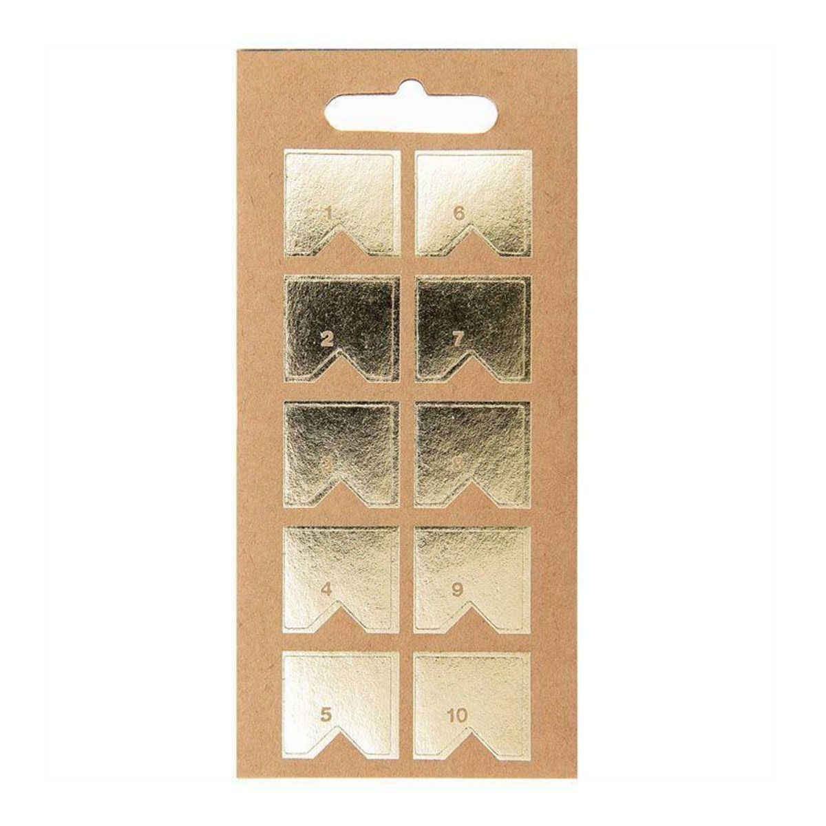 RICO DESIGN 10 feuilles d'autocollants registre papier kraft