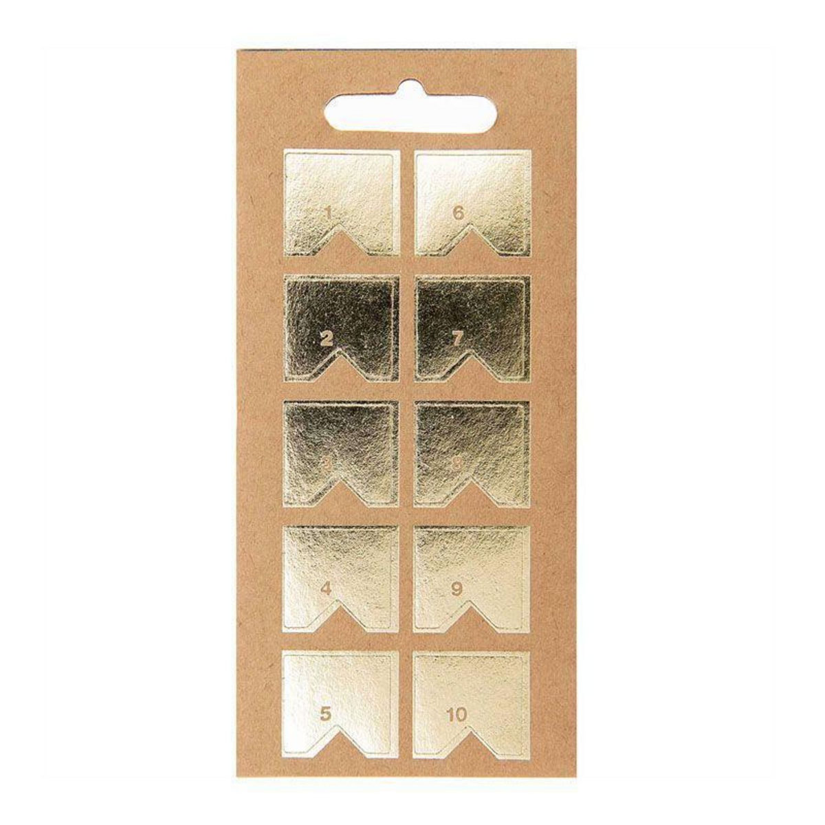 RICO DESIGN 10 feuilles d'autocollants registre papier kraft