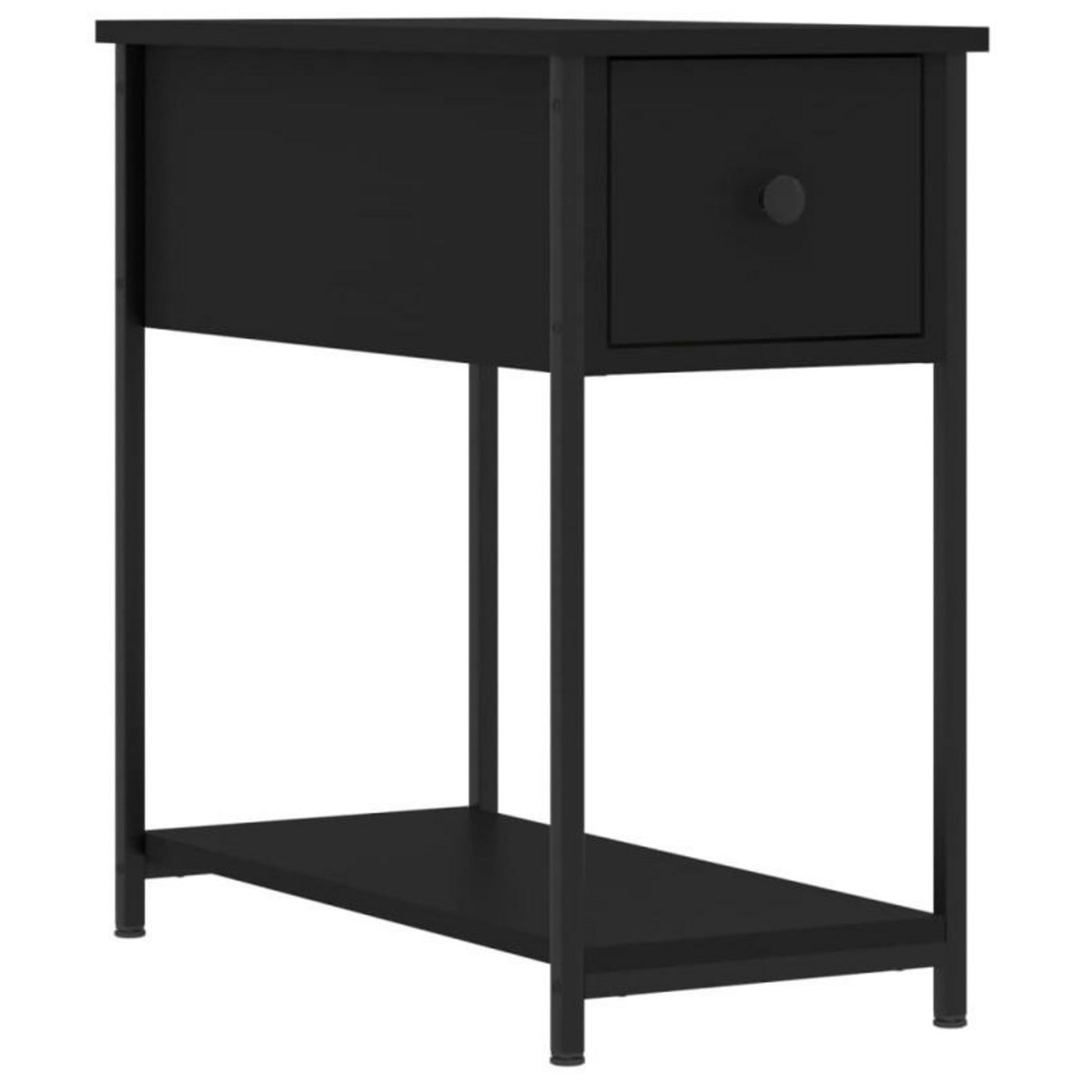 VIDAXL Tables de chevet 2 pcs noir 30x60x60 cm bois d'ingénierie