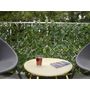 Voir la diapositive 3 : NATURE Treillis extensible en osier avec feuillage PE Laurier palme 180 x 90 cm - Nature