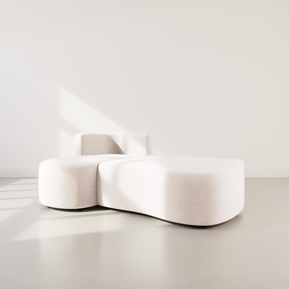 LISA DESIGN Mahina - canapé d'angle gauche 4 places convertible avec coffre en velours côtelé