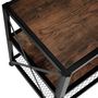 Voir la diapositive 5 : tectake Meuble TV Style industriel Bois foncé industriel, rustique