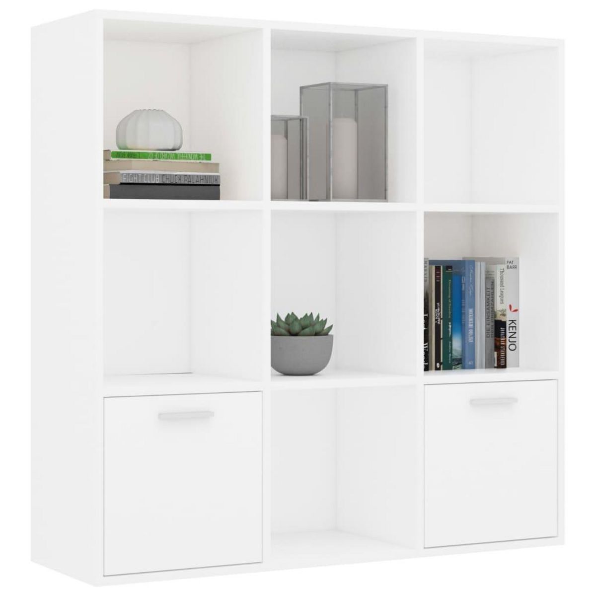 VIDAXL Bibliotheque Blanc 98x30x98 cm Bois d'ingenierie