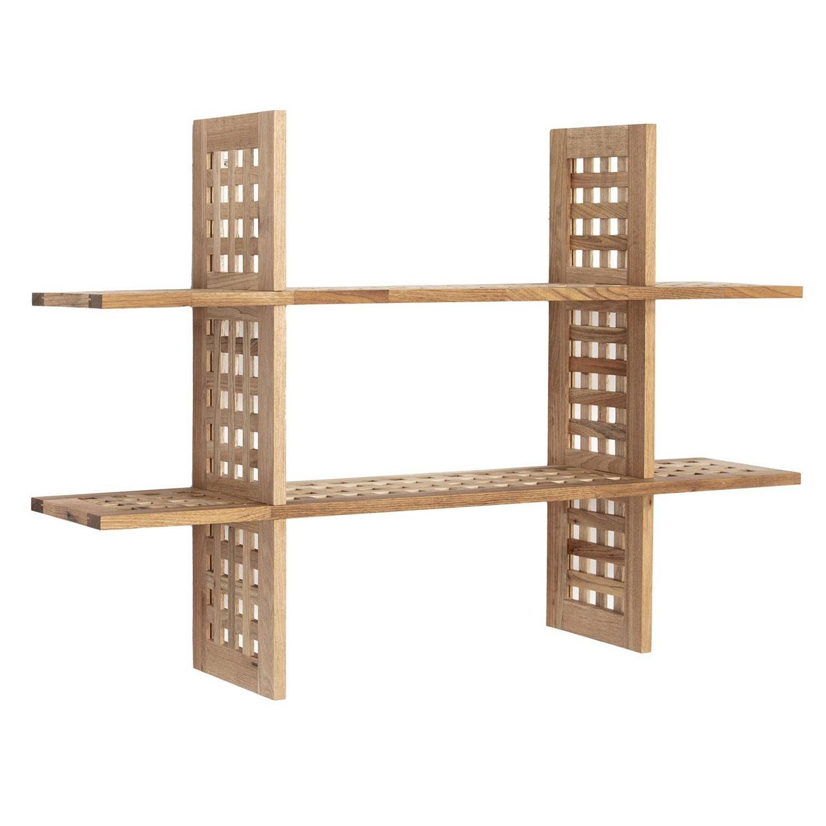 VS VENTA-STOCK Étagère Jaya en bois de noyer avec 6 compartiments