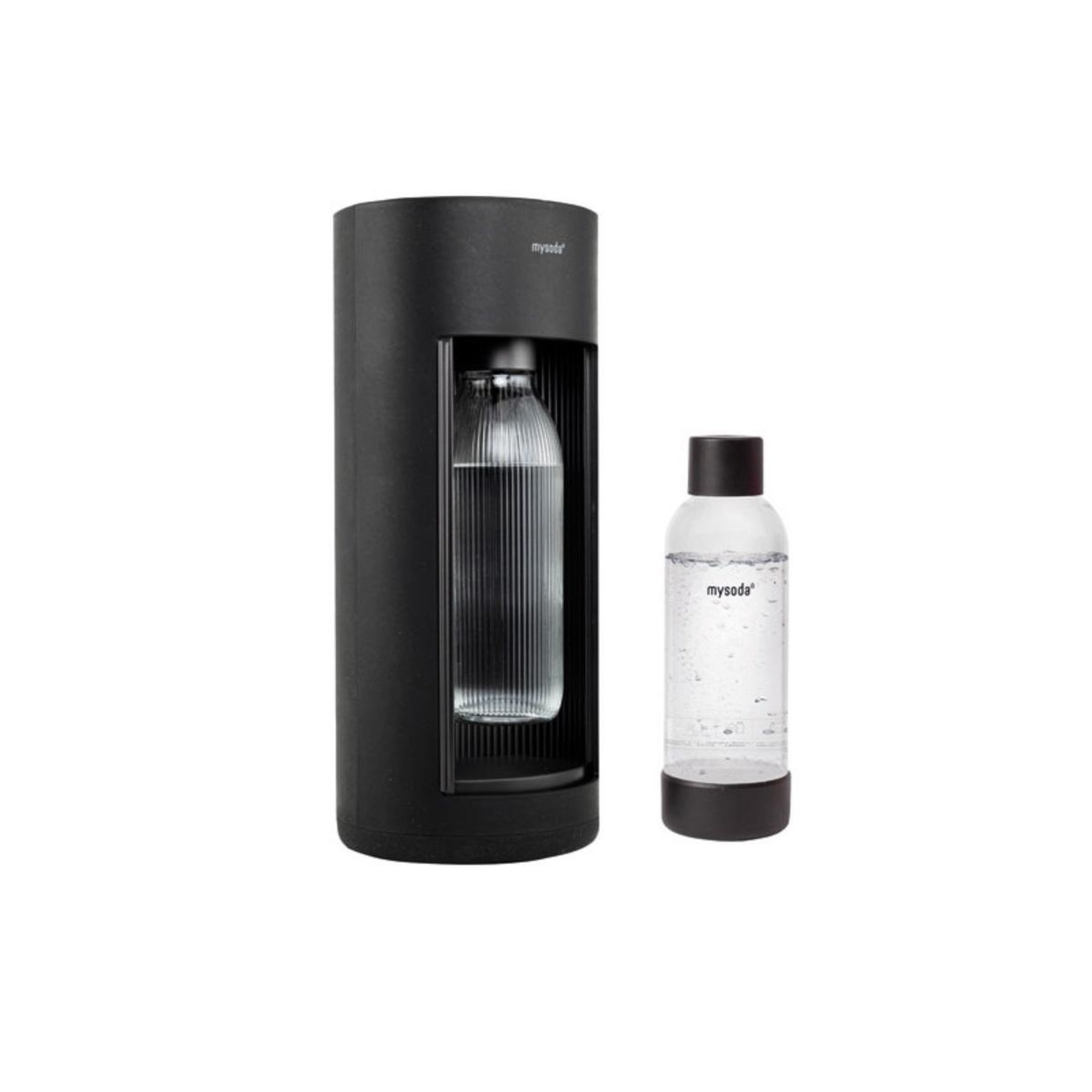 MY SODA Machine à gazéifier l'eau + 2 bouteilles noir - gl004f-b-fr