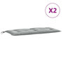 Voir la diapositive 4 : VIDAXL Coussins de banc de jardin lot de 2 gris clair melange tissu