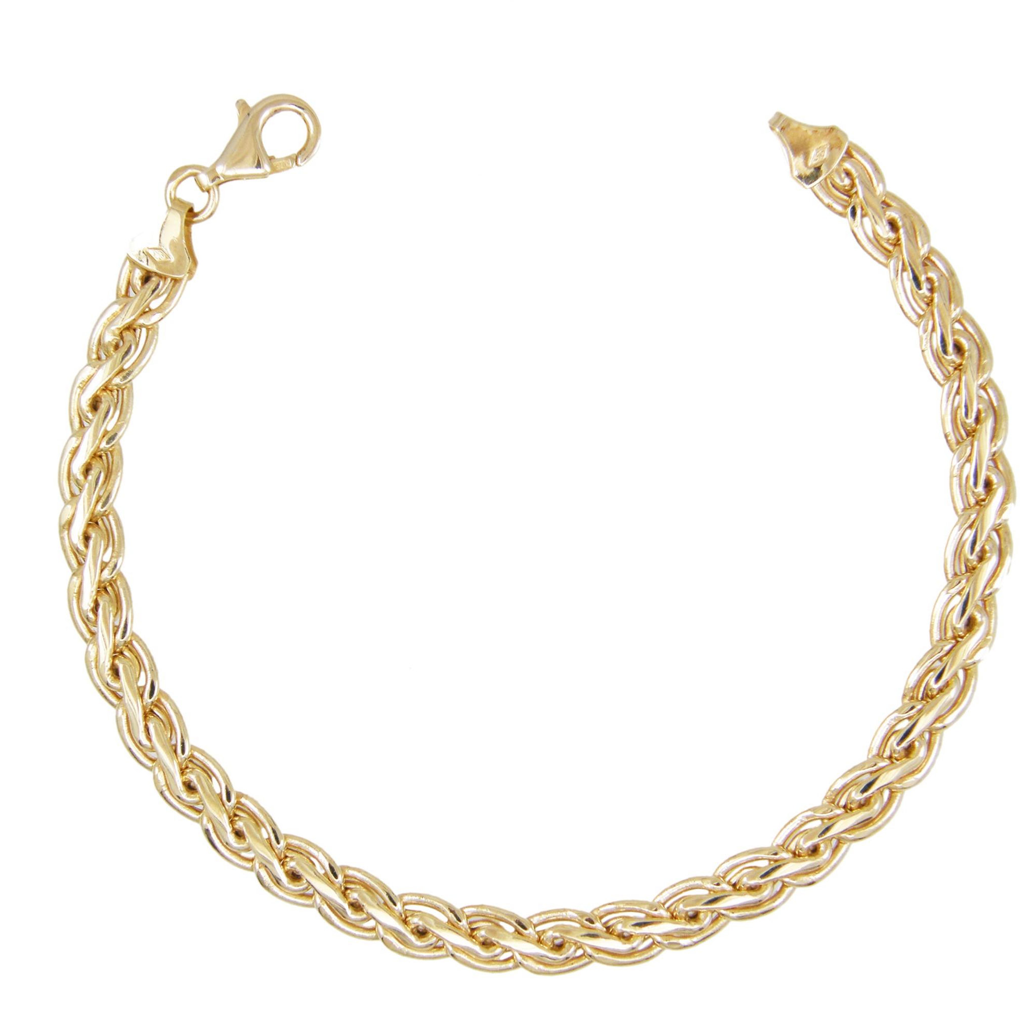 L'ATELIER D'AZUR Bracelet Or Jaune Maille Palmier  Plate  - Femme