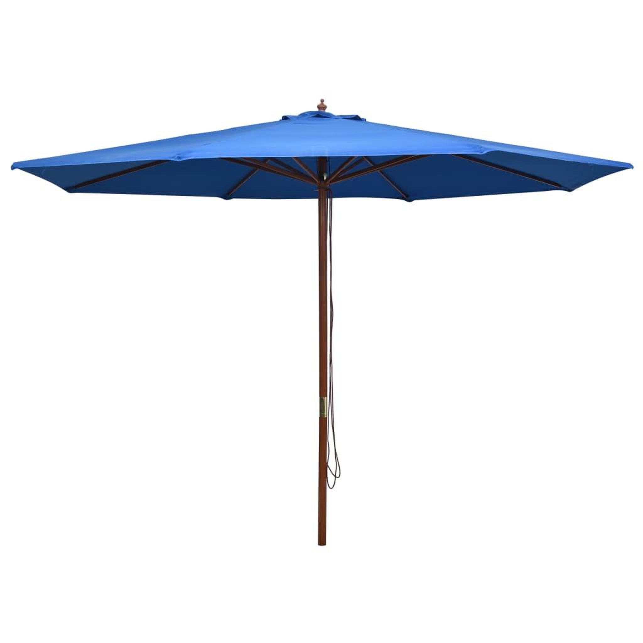 Voir la diapositive 1 : VIDAXL Parasol d'exterieur avec mat en bois 350 cm Bleu