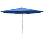 Voir la diapositive 1 : VIDAXL Parasol d'exterieur avec mat en bois 350 cm Bleu