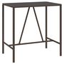 Voir la diapositive 2 : VIDAXL Table de bar et dessus en verre marron 110x70x110 cm poly rotin