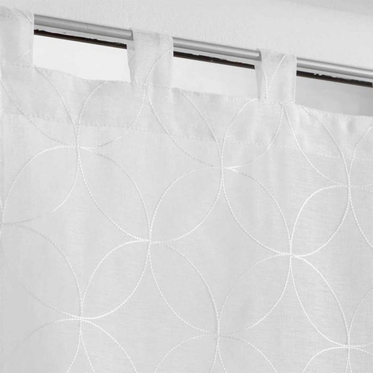 Paris Prix Paire de Voilages  Olympia  60x160cm Blanc