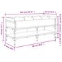 Voir la diapositive 6 : VIDAXL Banc a chaussures sonoma gris 102x42x45 cm bois d'ingenierie