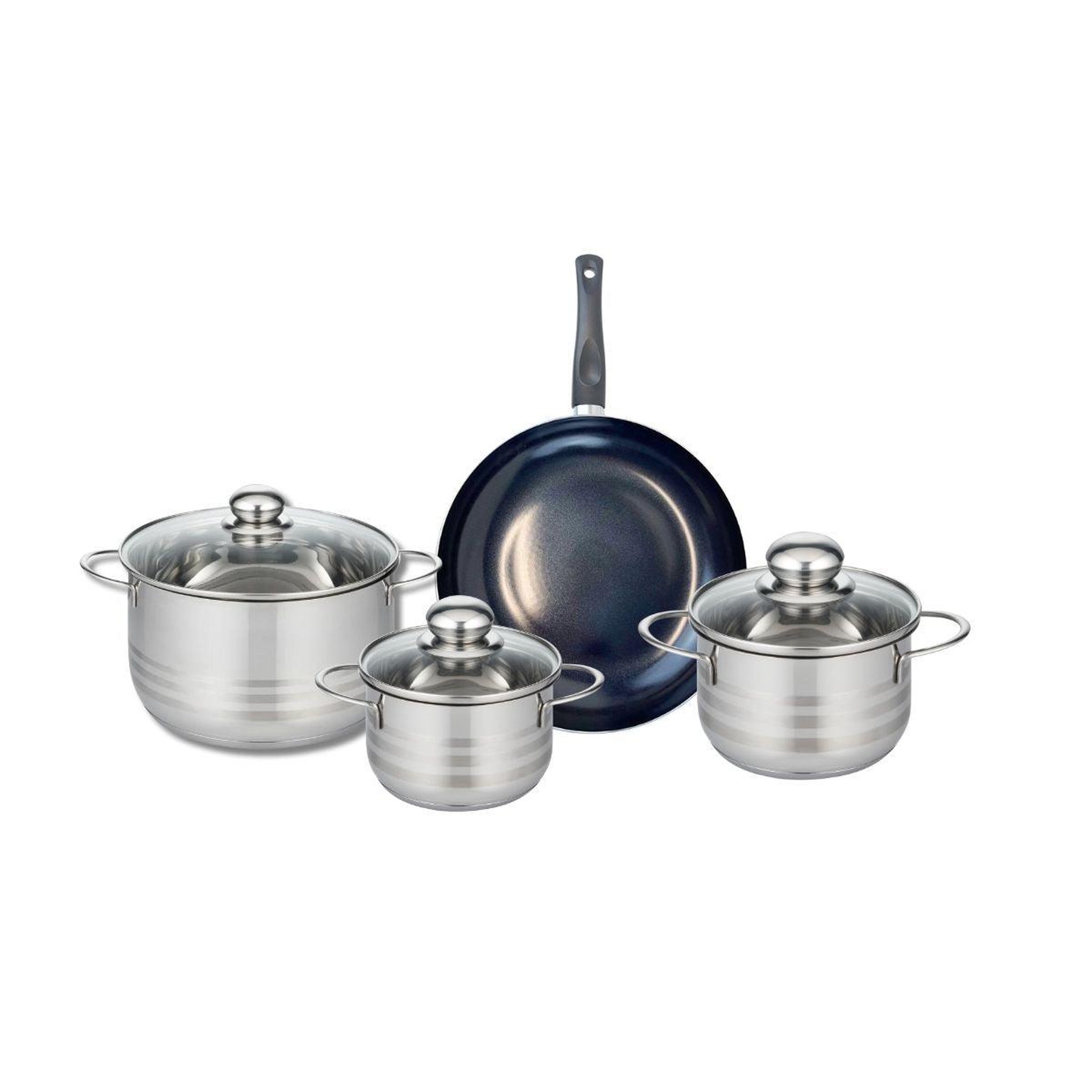 ELO Ensemble de 1 poêle de cuisson 24 cm et 3 faitouts 14, 16 et 20 cm elo prima brillant