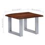 Voir la diapositive 6 : VIDAXL Table basse avec bord naturel 60x60x40 cm Bois d'acacia massif