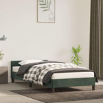 VIDAXL Cadre de lit sans matelas vert fonce 100x200 cm velours