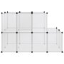 Voir la diapositive 4 : VIDAXL Cage pour petits animaux Transparent 142x74x93 cm PP et Acier