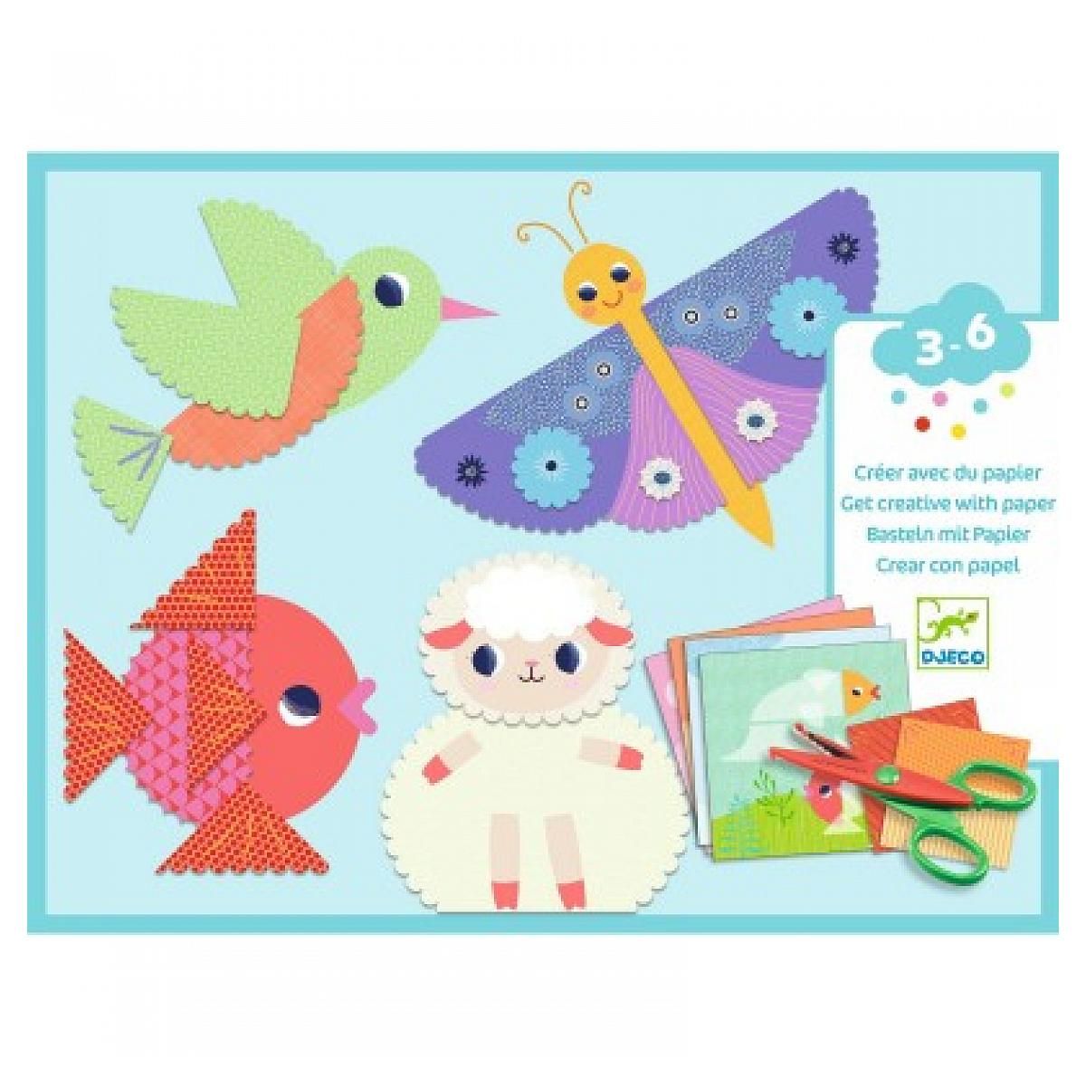 Djeco Creer avec du papier et decouper en crans
