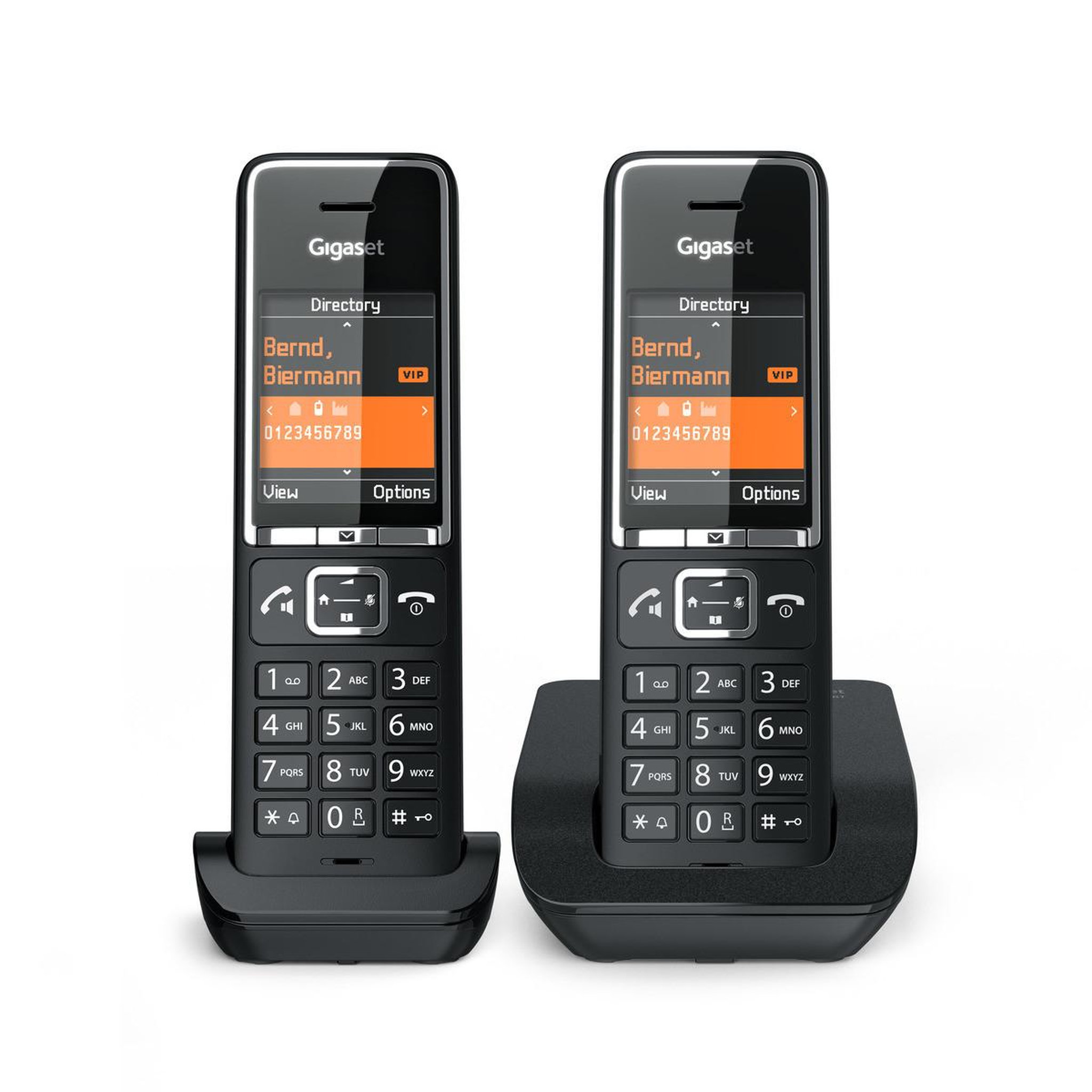Voir la diapositive 3 : GIGASET Gigaset COMFORT 550 duo Téléphone analogique Identification de l'appelant Noir