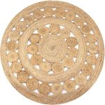 VIDAXL Tapis Jute design tresse 120 cm Rond