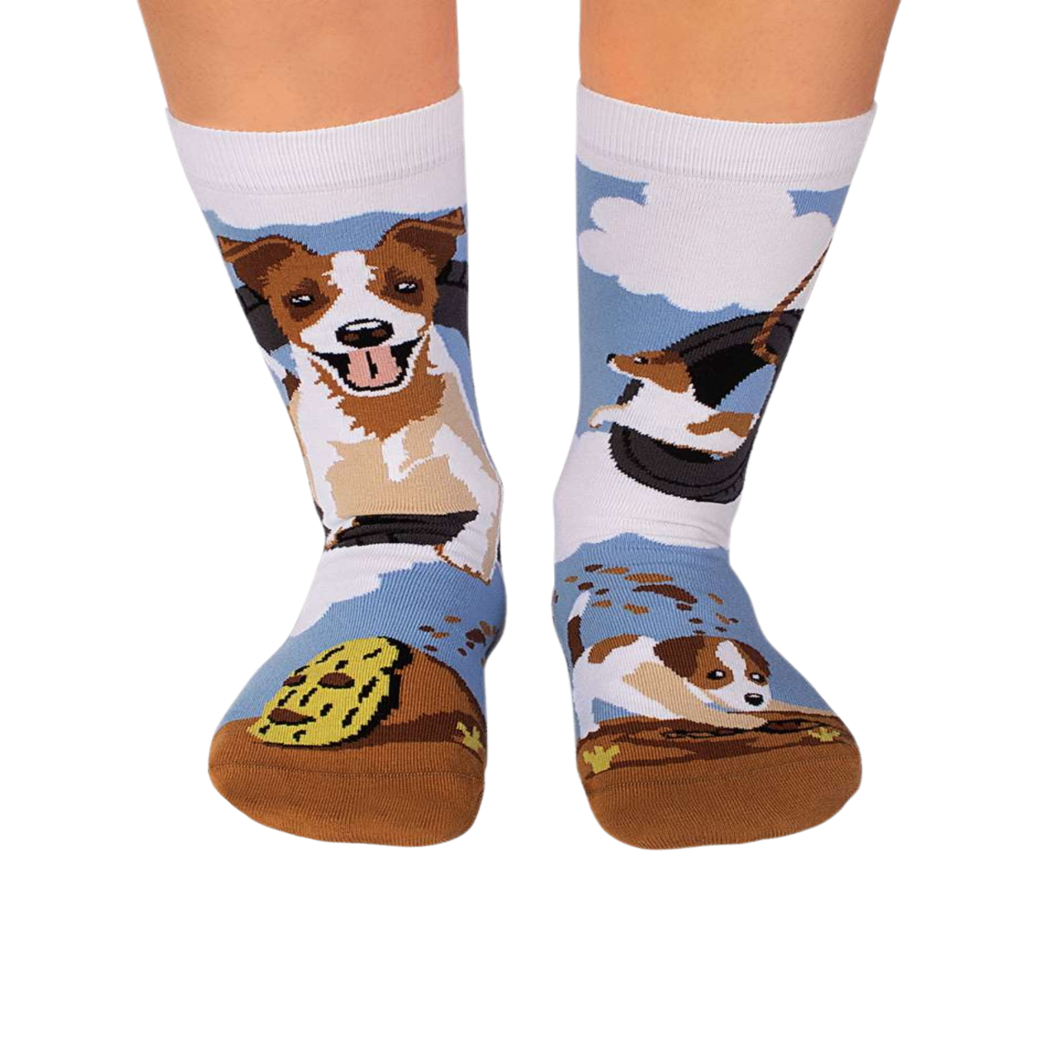 PIRIN HILL Chaussettes arty jack russell. Coloris disponibles : Multicolore